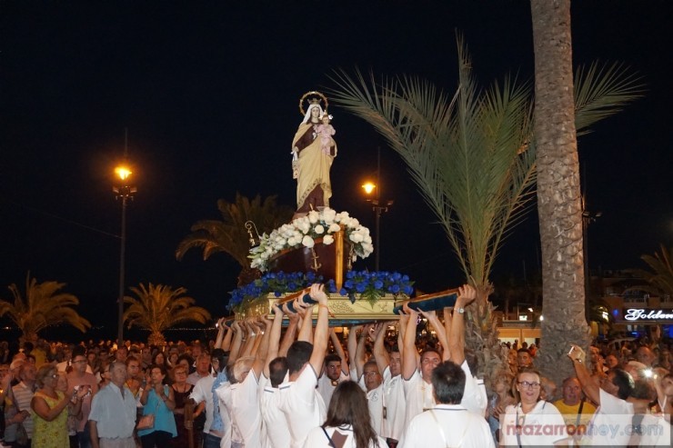 Emotiva celebración en la festividad de la patrona de Puerto de Mazarrón