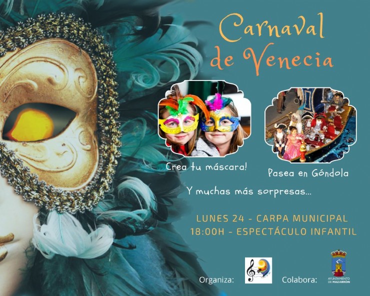 Fiesta Infantil del Carnaval de Venecia en la carpa municipal