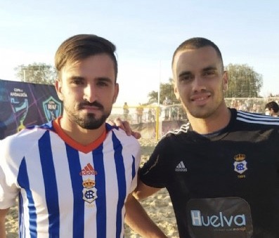 Pablo López y Pedro García, campeones de la Copa Andalucía de fútbol playa con el Recreativo de Huelva