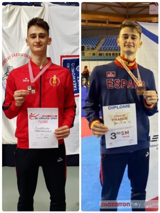 2 medallas de bronce para Rubén García en los campeonatos internacionales de taekwondo de Zagreb y París