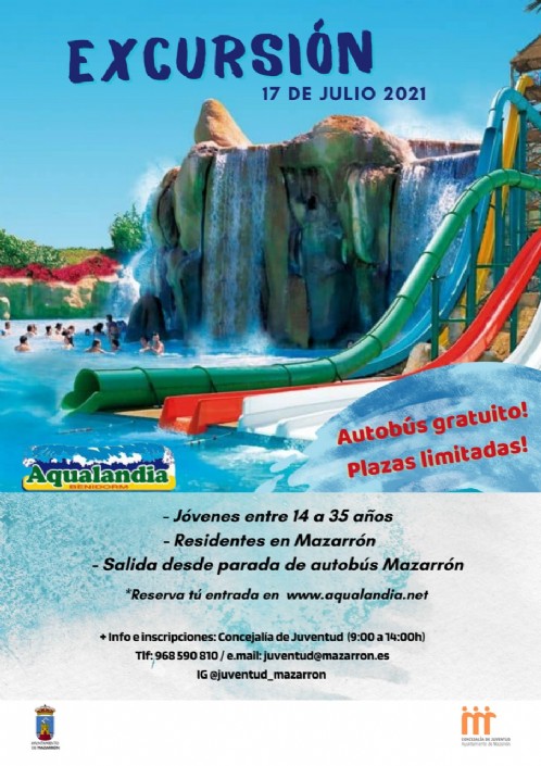 Autobús gratuito para una excursión a Aqualandia el próximo 17 de julio