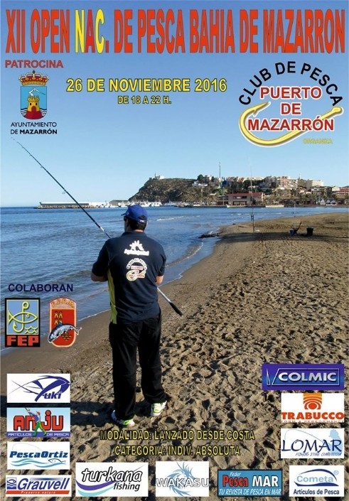 El XII Open Nacional de Pesca Bahía de Mazarrón congregará a más de un centenar de participantes