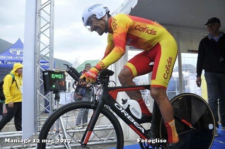 El mazarronero Juan Antonio Sánchez disputará el Campeonato de España de ciclismo adaptado en Málaga 