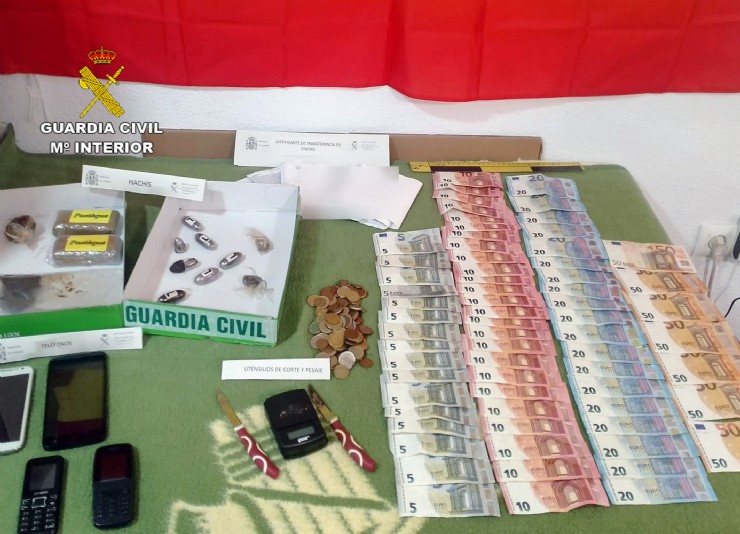 La Guardia Civil detiene en Mazarrón a un experimentado traficante de hachís