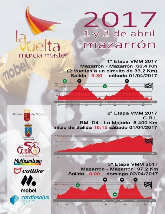 Mazarrón será una vez más un referente para el ciclismo regional con la  VIII Vuelta a Murcia Máster. 