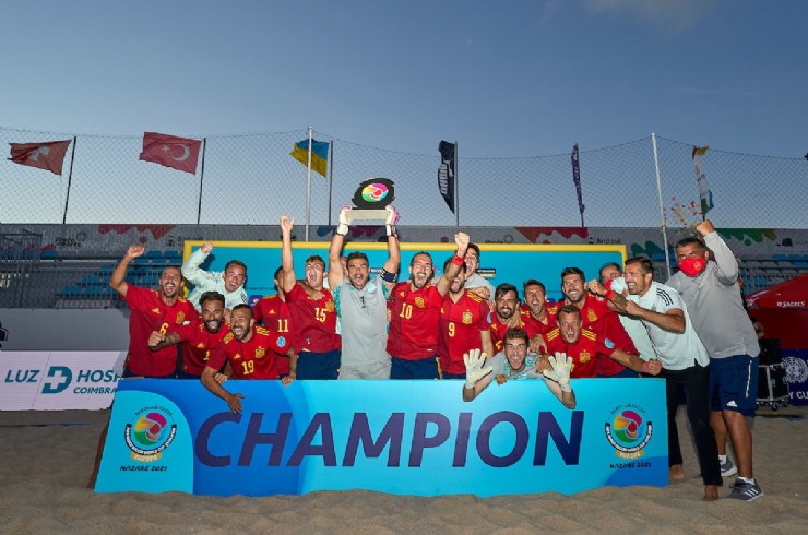 Cinco mazarroneros campeones con la Selección Española de Fútbol Playa