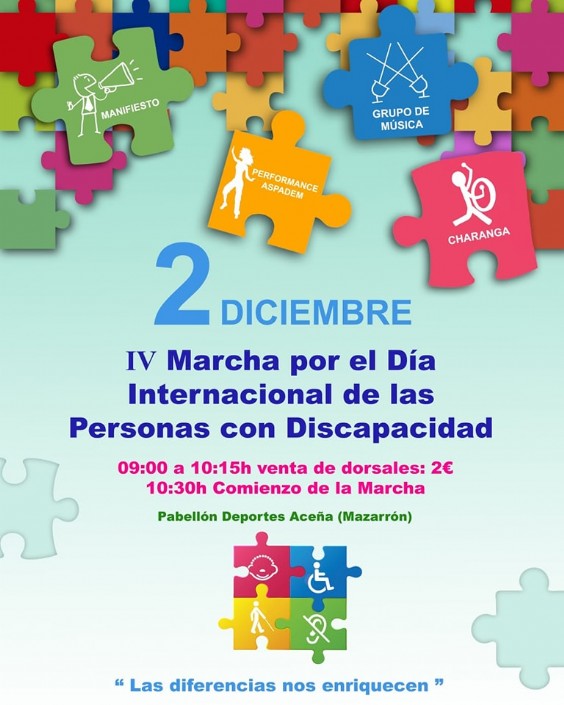 El viernes tendrá lugar la 'IV Marcha por el Día Internacional de las Personas con Discapacidad'