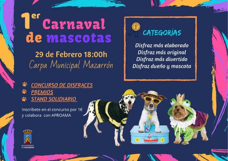 Carnaval para mascotas esta tarde en la carpa municipal