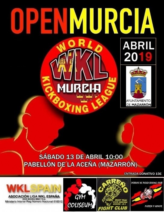 El Open de Murcia de K-1 y Muay Thai reunirá a cerca de 200 participantes en Mazarrón