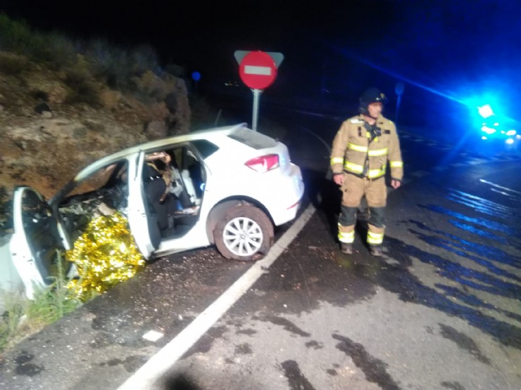 Fallece el conductor de un turismo en un accidente de tráfico en Mazarrón