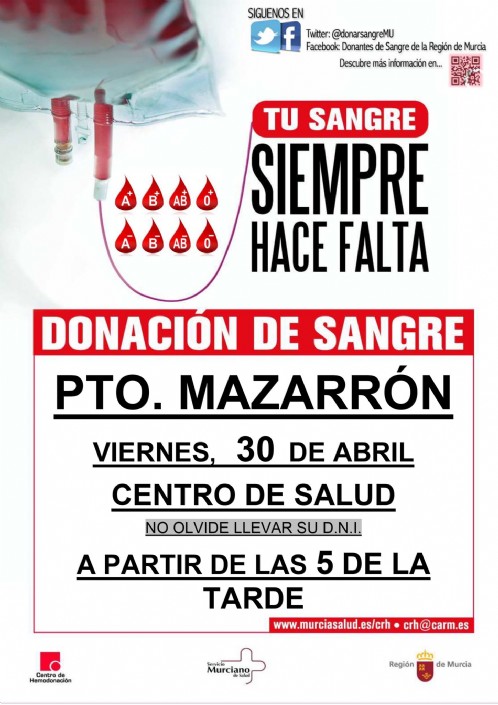 Campaña de donación de sangre en Puerto de Mazarrón