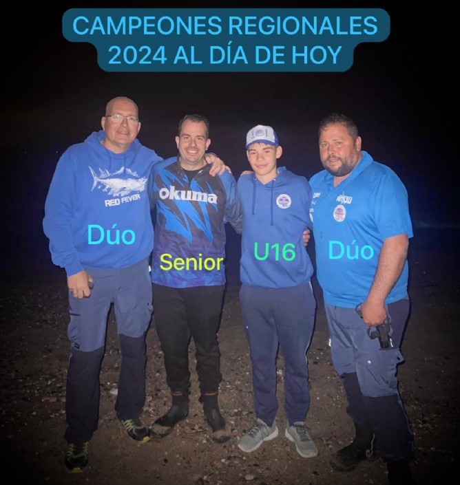 Pódium completo en el campeonato regional para el Club de Pesca Puerto de Mazarrón