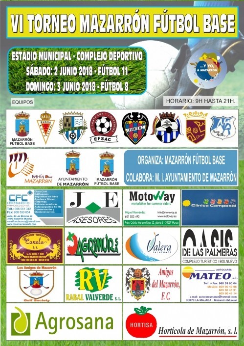 22 equipos de ocho clubs se darán cita en el VI Torneo Mazarrón Fútbol Base