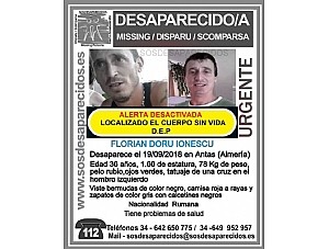 Hallan el cuerpo sin vida del vecino de Puerto de Mazarrón que se desplazó a Antas para trabajar