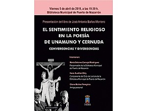 José Antonio Baños presenta su libro ‘El sentimiento religioso en la poesía de Unamuno y Cernuda’
