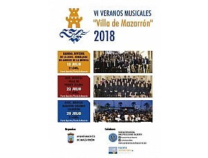 La VI edición de los Veranos Musicales Villa de Mazarrón contará con la participación de bandas de música de Jumilla, Fuente Álamo y Mazarrón