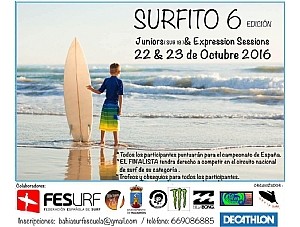 Este Sábado 5 de Noviembre de 2016 se va a realizar la 6º Edición Surfito – Junior (sub 18) & Expression Sessions 