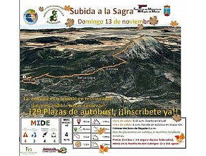 Subida a la Sierra de la Sagra, domingo 13 de noviembre. Organizado por el Club Senderismo Amigos de la Naturaleza