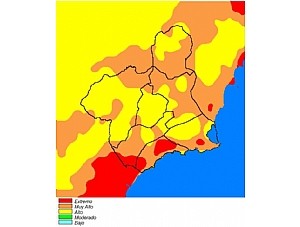 AEMET establece riesgo Muy Alto de Incendio Forestal en Mazarrón este jueves