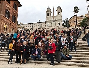 El grupo organizado por las Parroquias de Mazarrón y Puerto ya disfruta de su viaje a Roma y Asís. 