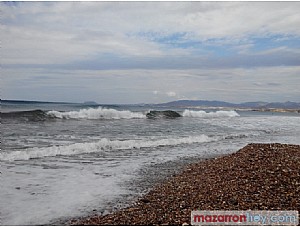 Aviso de temporal en la costa de Mazarrón este domingo