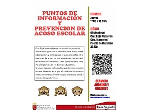 Cruz Roja Juventud pone en marcha en Mazarrón un punto de información gratuito para la prevención de acoso escolar
