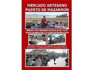 Este sábado 16 de diciembre regresa el Mercado Artesano al Paseo Marítimo de Puerto de Mazarrón