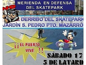 Sábado 17 de febrero, nueva reivindicación para impedir el derribo del Skate Park de Puerto de Mazarrón