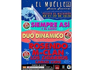 Todo preparado en Puerto de Mazarrón para disfrutar del 20 al 22 de julio del espectáculo de “El Muelle Music Festival”