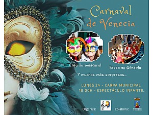 Fiesta Infantil del Carnaval de Venecia en la carpa municipal