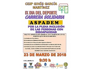 El CEIP Ginés García Martínez organiza la 'Carrera Solidaria' en el IX Día del Deporte