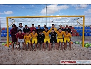 La selección china de fútbol playa de Ramiro Amarelle entrena en el Complejo Deportivo