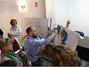 El taller de pintura de Alejandro Carpintero deleita a sus 20 participantes