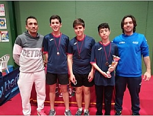 Tercer puesto para el Mazarrón Tenis de Mesa en el Campeonato Regional en categoría infantil