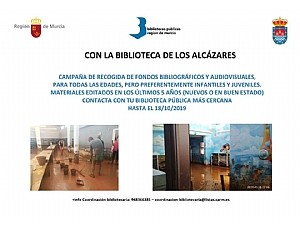 La Biblioteca Regional inicia una recogida de donaciones con destino a la Biblioteca Municipal de Los Alcázares