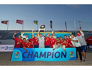 Cinco mazarroneros campeones con la Selección Española de Fútbol Playa