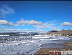 Alerta amarilla por viento y fenómenos costeros para este viernes 1 de febrero en Mazarrón