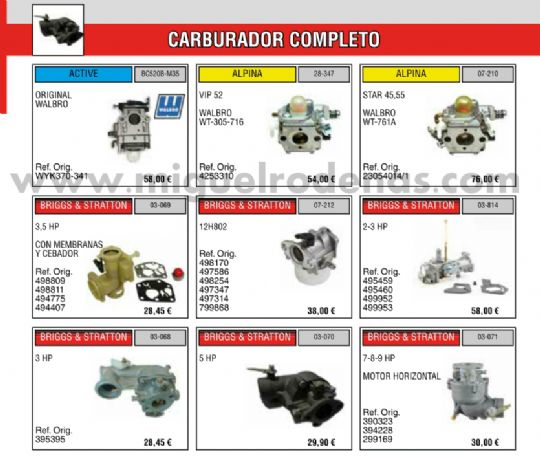 CARBURADOR COMPLETO