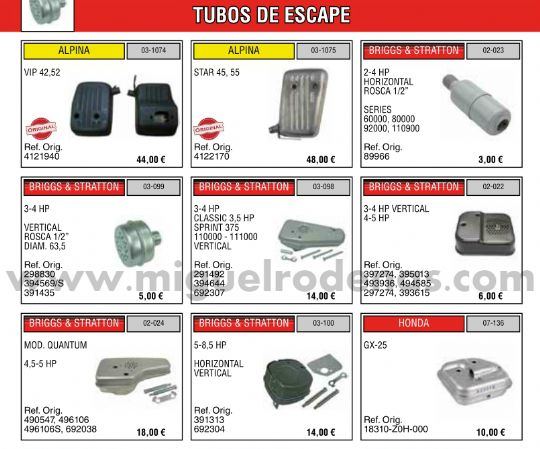 TUBOS DE ESCAPE