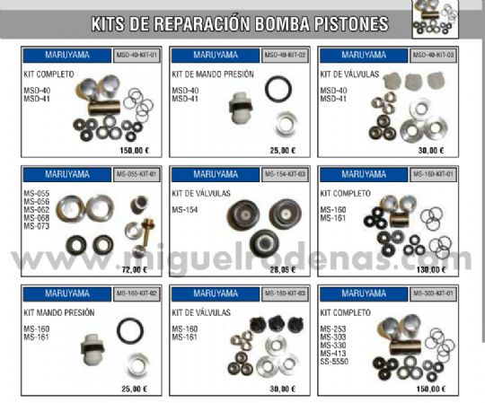 KIT REPARACIÓN BOMBAS