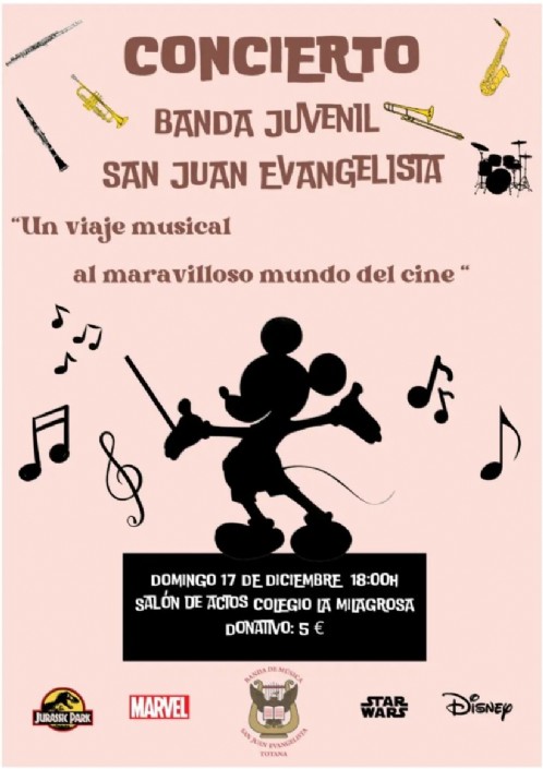La banda juvenil de San Juan Evangelista nos ofrece un concierto benefico el próximo 17 de diciembre.