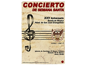 La Banda de Música de la Hermandad de San Juan Evangelista ofrecerá un concierto en la Parroquia de Santiago