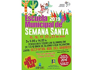 Abierto el plazo para la Escuela Municipal de Semana Santa 2019