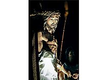Cristo de la Caña. Cristo de la Columna de Talleres de Olot, 1952, convertido por Hnos. Sevilla, 1980
