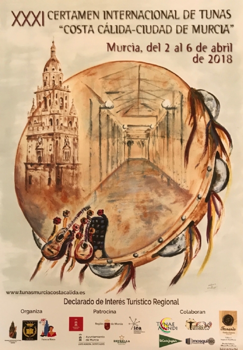 Cartel del XXXI CERTAMEN INTERNACIONAL DE TUNAS COSTA CÁLIDA – CIUDAD DE MURCIA