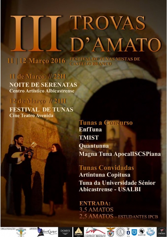 IV Trovas D'Amato - Festival de Tunas Mistas de Castelo Branco (Portugal)