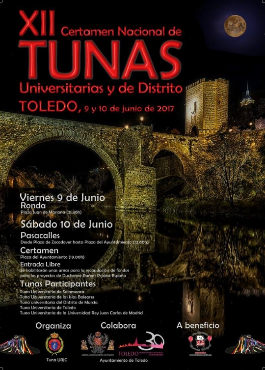 XII Certamen Nacional de Tunas Universitaria y de Distrito de España