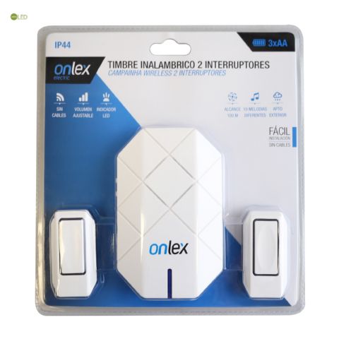 TIMBRE SIN HILOS 2 PULSADORES