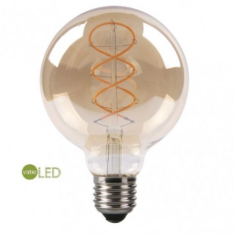 BOMBILLA FILAMEN.TRENZADO GLOBO 13X9,5D 4W 250LM E27 AMBAR 2200K