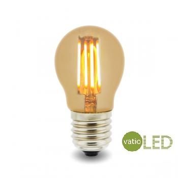Bombilla Led Filamento E27 G45 4W ámbar